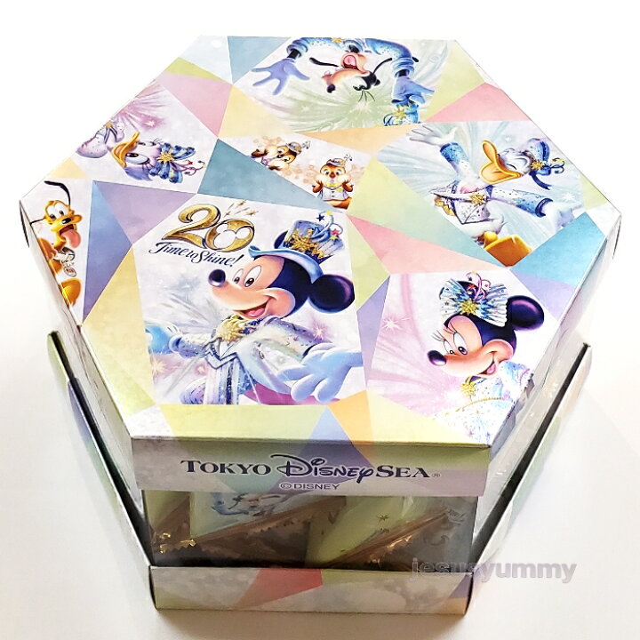 楽天市場 おせんべい お菓子 クリア箱 東京ディズニーシー周年 タイム トゥ シャイン ディズニーリゾート お土産 ｊｅｓｕｓ ｙｕｍｍｙ