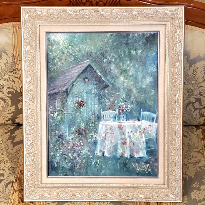 楽天市場】絵画 「森の香りのティータイム｣ 油彩画 油絵 原画 風景画 