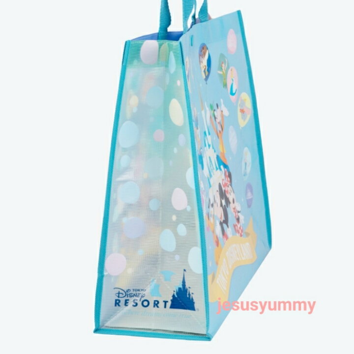 楽天市場 ショッピングバッグ Sサイズ バック 水色 エコバッグ 東京ディズニーリゾート限定 ランド シー お土産 ミッキー ミニー Disney ｊｅｓｕｓ ｙｕｍｍｙ
