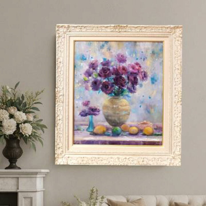 楽天市場】絵画 ｢希望を摘む朝」 油彩画 油絵 原画 静物画 花 F8 
