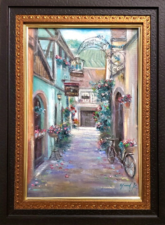 楽天市場】絵画 「ワイン畑へ続く路」 油彩画 油絵 原画 風景画 P6 