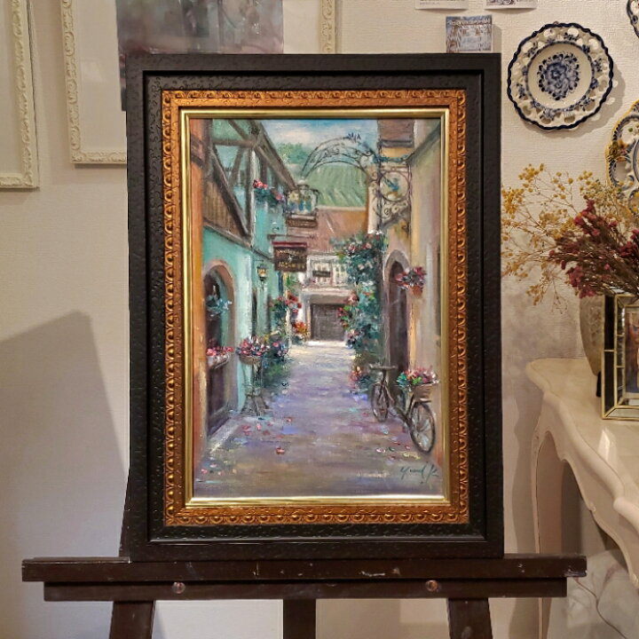 楽天市場】絵画 「ワイン畑へ続く路」 油彩画 油絵 原画 風景画 P6 