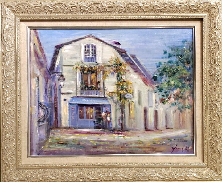 楽天市場】絵画 「黄花藤の咲くお店｣ 油彩 原画 風景画 F6 