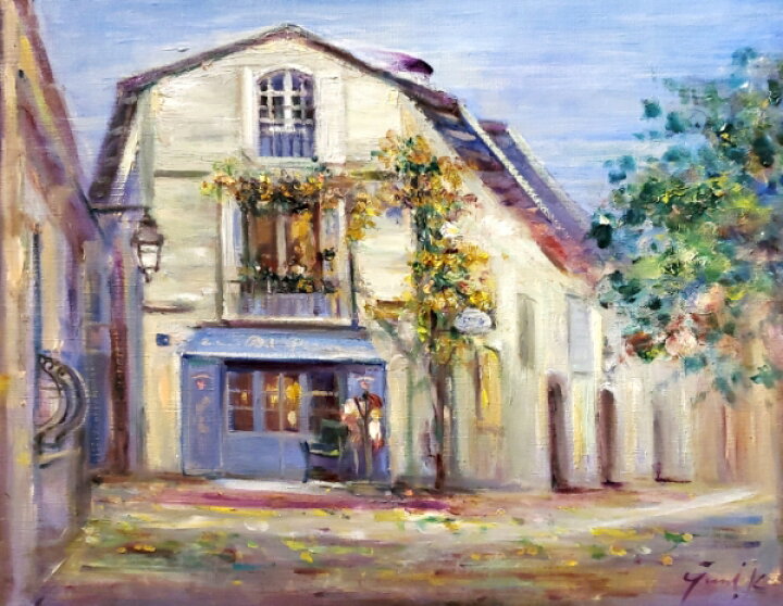 楽天市場】絵画 「黄花藤の咲くお店｣ 油彩 原画 風景画 F6 