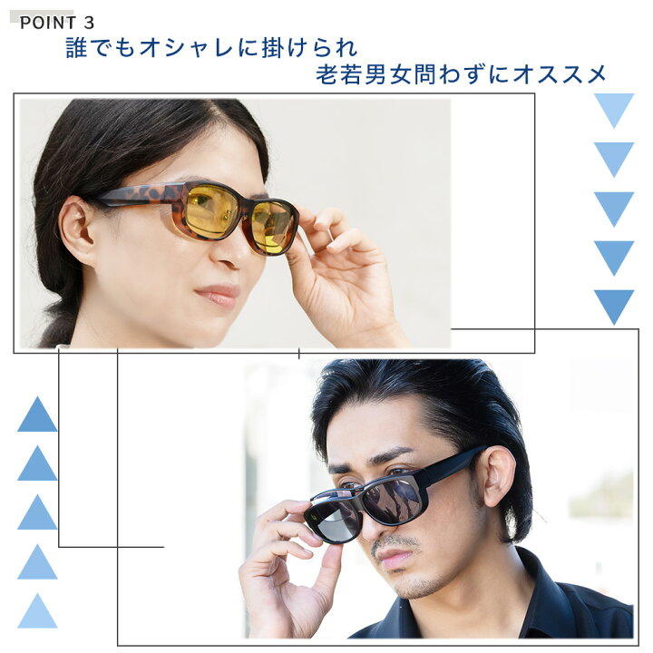 楽天市場 オーバーグラス 偏光サングラス メガネの上から 保護メガネ サングラス 偏光 調光 レンズ Uv ブルーライトをカット Ceetol 運転 アウトドア ドライブ ゴルフ 釣り メンズ レディース 眩しさ 緩和 防眩 眼精疲労 軽減 花粉対策 プレゼント 送料無料 Jetaku