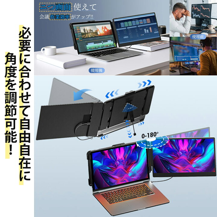 楽天市場】デュアルモニター モバイルモニター 14インチ ディスプレイ 