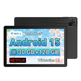 タブレット 10インチ 【 wi-fiモデル android 15】30GB+128GB+1TB-TF拡張 8コアCPU アンドロイド 1280*800 IPSディスプレイ Widevine L1 GMS認証 5MP+8MPカメラ wifi6対応 BT5.3 5000mAh