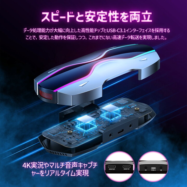 楽天市場】【マラソン限定 25％OFF】4k キャプチャーボード パススルー 