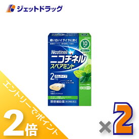 ≪15日はジェットの日！全商品P2倍！≫【第(2)類医薬品】ニコチネル スペアミント 10個 ×2個 ※セルフメディケーション税制対象〔禁煙〕