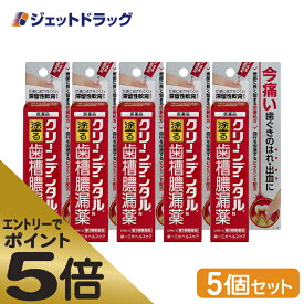 ≪スーパーSALE期間中エントリーで全商品P5倍！5日＆10日は限定クーポン有≫【第3類医薬品】クリーンデンタルN 塗る歯槽膿漏薬 16g ×5個