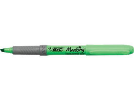 BIC マーキングハイライターグリップ グリーン BRIGRIP12GRN 緑 グリーン系 使いきりタイプ 蛍光ペン