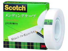 3M スコッチ メンディングテープ 12mm×30m 小巻 810-1-12 メンディングテープ 接着テープ