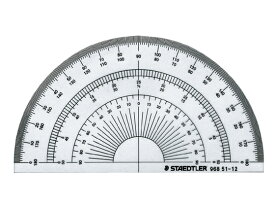 ステッドラー 半円分度器 12cm 96851-12 分度器 コンパス 分度器 教材 学童用品