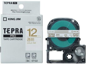 キングジム PROテープカートリッジ 12mm 透明 金文字 ST12Z テープ 透明 TR用 キングジム テプラ ラベルプリンタ