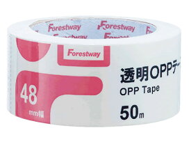 Forestway 透明OPPテープ 65μ 48mm×50m ガムテープ 透明テープ 幅48ミリ 48mm幅 透明テープ OPPテープ ガムテープ 粘着テープ