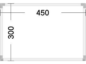サンケーキコム eeホワイトボード無地タイプ 450×300mm EWD-45B 壁掛ホワイトボード ブラックボード POP 掲示用品