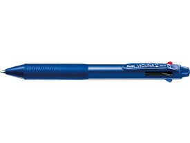 ぺんてる ビクーニャ 4色ボールペン 0.7mm ブルー軸 BXC47C 多色タイプ 特殊インクボールペン 多色 多機能
