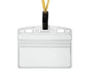 コクヨ 吊り下げ名札セットカードプロテクトタイプ 黄 ナフ-SP180Y 吊り下げ式ソフトタイプ 名札 名札 キーホルダー