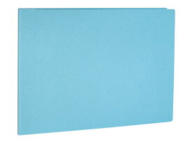 セキセイ のび～るファイル B5ヨコ 青 AE-41-10 背幅可変式 フラットファイル 紙製 レターファイル