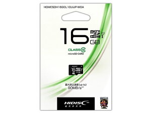 HIDISC microSDHCJ[hCLASS10 16GB microSD SDHC[J[h [J[h L^fBA Ɠd