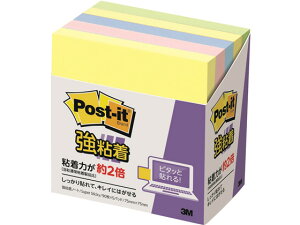 3M ポスト・イット 強粘着ノート 5個パック パステルカラー 654-5SSAP 大 ノートタイプ 強粘着タイプふせん インデックス メモ