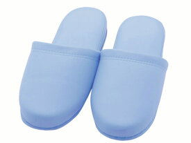 抗菌レザー調スリッパ ブルー[10足] 36052 抗菌レザー調スリッパ サンダル