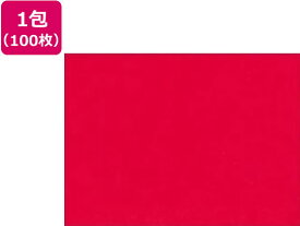 【お取り寄せ】再生色画用紙 四ツ切 あか 100枚 4NCR-317 色画用紙 四つ切 図画 工作 教材 学童用品