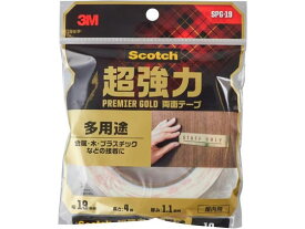 3M スコッチ超強力両面テーププレミアゴールド 多用途 19mm×4m 両面テープ 作業用 ガムテープ 粘着テープ