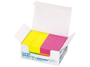 コクヨ 強粘着ふせん〈K2〉 75×25 7色ミックス ネオン20冊 ふせんタイプ 強粘着タイプふせん インデックス メモ ノート