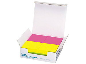コクヨ 強粘着ふせん〈K2〉 75×75 7色ミックス ネオン20冊 大 ノートタイプ 強粘着タイプふせん インデックス メモ