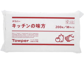 クレシア タウパー キッチンの味方 200枚 ペーパータオル 中判 業務用 紙タオル パック タオルペーパー 中判ペーパータオル 備蓄 ペーパータイプ キッチンペーパー キッチン消耗品