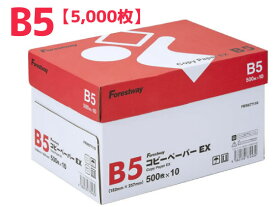高白色 コピー用紙 EX B5 5000枚 500枚×10冊 Forestway まとめ買い 業務用 箱売り 箱買い ケース買い B5 コピー用紙