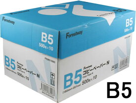 コピー用紙N B5 5000枚 (500枚×10冊) Forestway まとめ買い 業務用 箱売り 箱買い ケース買い B5 コピー用紙