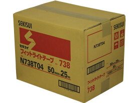 セキスイ フィットライトテープNo738 50mm×25m半透明30巻 N738T04 養生テープ ガムテープ 粘着テープ