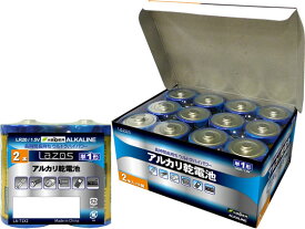 Lazos アルカリ乾電池 単1 12本 B-LA-T1X2 まとめ買い 箱買い 買いだめ 買い置き 業務用 アルカリ乾電池 単1 アルカリ電池 充電池 家電