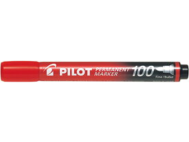 パイロット パーマネントマーカー100丸芯 レッド MPM-10F-R 赤 油性ペン