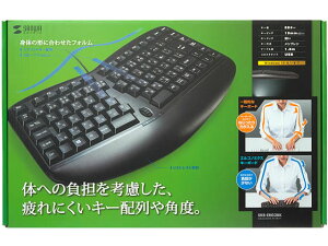 【お取り寄せ】サンワサプライ エルゴノミクスキーボード SKB-ERG3BK キーボード テンキー PC周辺機器