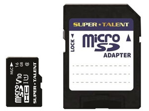 SUPERTALENT ϋvmicroSDHC[J[h UHS-I 16GB microSD SDHC[J[h [J[h L^fBA Ɠd