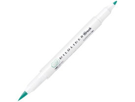 ゼブラ マイルドライナーブラッシュ マイルドブルーグリーン WFT8-MBG 緑 グリーン系 使いきりタイプ 蛍光ペン