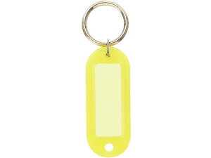 【お取り寄せ】コクヨ キーホルダー型名札両面大PP製42×17 黄 50個 ナフ-210Y