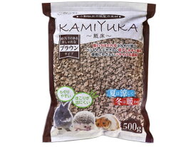 【お取り寄せ】シーズイシハラ KAMIYUKA 紙床 ブラウン 500g 21413 トイレ砂 トイレ 小動物 ペット ウサギ ハムスター
