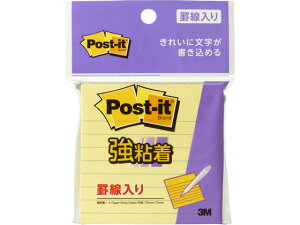 3M ポスト・イット 強粘着ノート 罫線入り イエロー 630SS-RPY 大 ノートタイプ 強粘着タイプふせん インデックス メモ