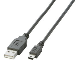 【お取り寄せ】エレコム USB2.0ケーブル mini-Bタイプ 0.5m U2C-M05BK USBケーブル 配線