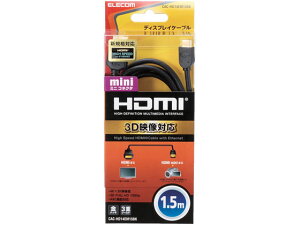 y񂹁zGR HDMIminiP[u 1.5m CAC-HD14EM15BK fBXvCP[u z
