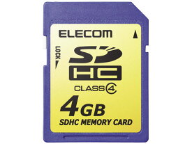 【お取り寄せ】エレコム SDHCメモリカード 4GB MF-FSDH04G 4GB SDカード SDHCカード 記録メディア テープ