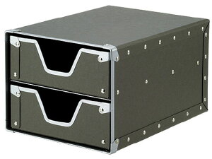 【お取り寄せ】スマートバリュー 紙製 引き出し 浅型2段 A4サイズ対応 B773J