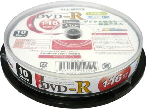 ALL-WAYS DVD-R ^pCPRMΉ 10 AL-CP10P ^pDVD ^pfBA L^fBA [J[h Ɠd