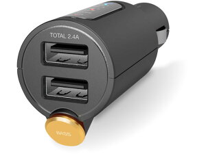 y񂹁zGR Bluetooth FMgX~b^[ 2.4A 2|[g LAT-FMBTB03BK I[fBI@ I[fBI wbhz er Ɠd