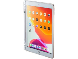 【お取り寄せ】サンワサプライ iPad 10.2インチApplePencil収納ポケット付クリアカバー タブレット用アクセサリー スマートフォン 携帯電話 FAX 家電