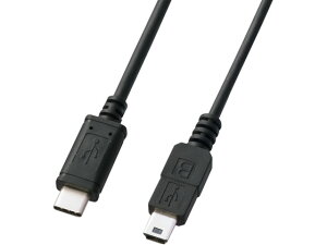 �y�����񂹁z�T�����T�v���C USB2.0 Type C-miniB�P�[�u�� 1m�u���b�N KU-CMB10 USB�P�[�u�� C to miniB �P�[�u�� �d���^�b�v �z���p�[�c �Ɠd